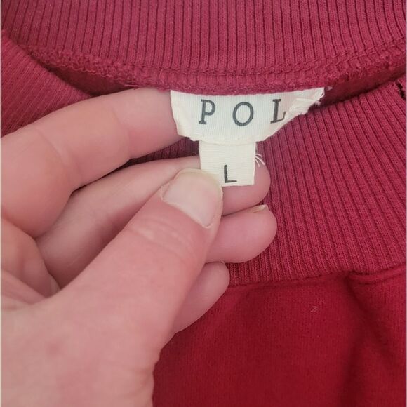 POL NEW Sweatshirt With Sweater Material Sleeves - Picture 2 of 4